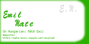 emil mate business card