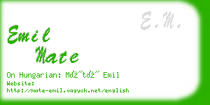 emil mate business card